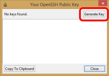 Ssh key generation in git bash list